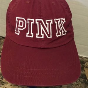 Pink Victoria’s Secret unstructured hat burgundy